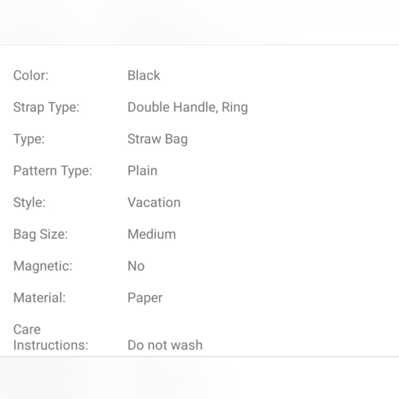 Hollow Out Double Handle Straw Bag - Picture 5 of 6